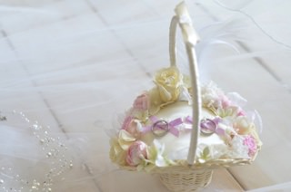 かごバスケット エコクラフト リングピロー プチギフト