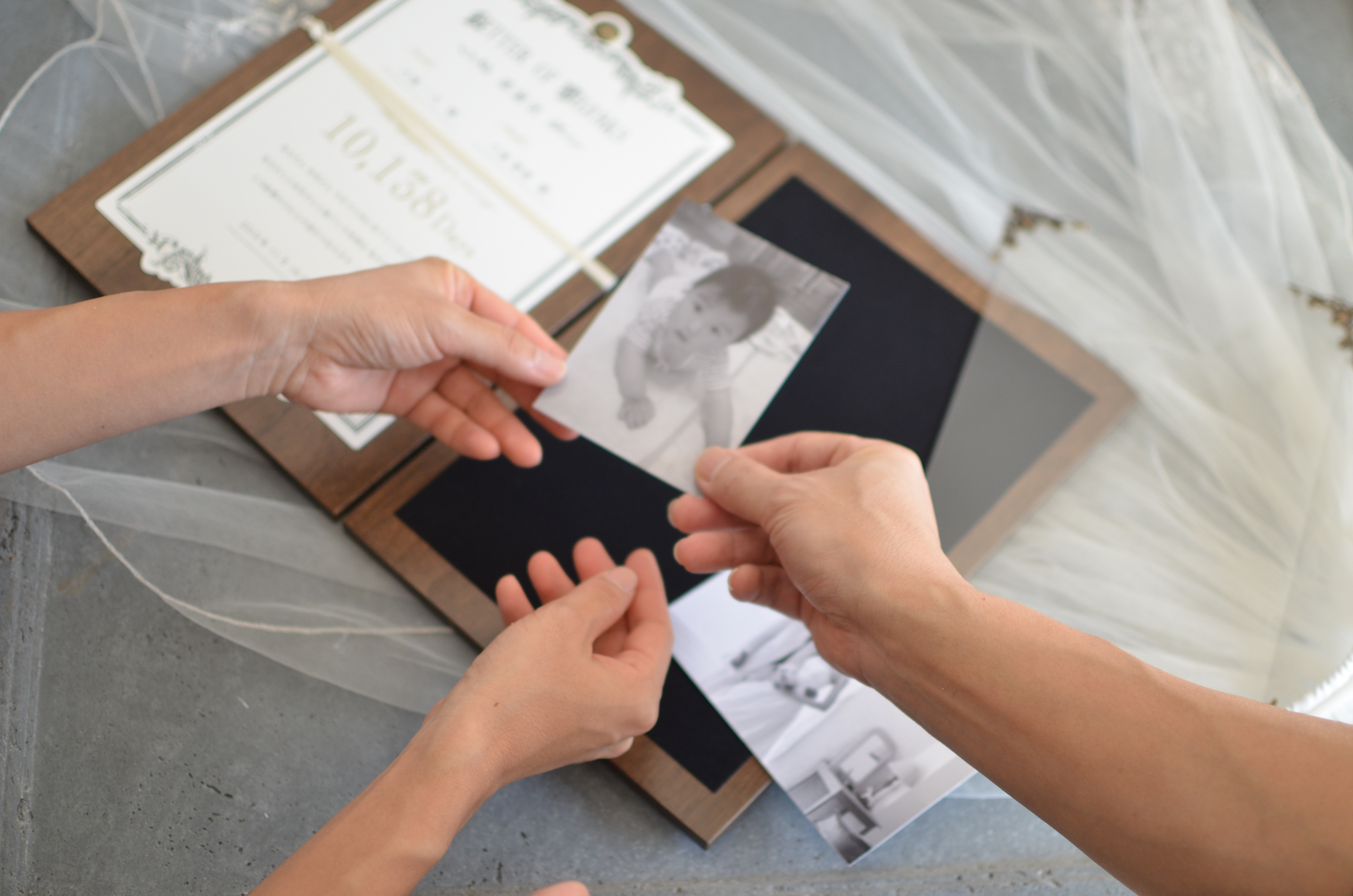 木製ブックの子育て感謝状の制作手順イメージ１