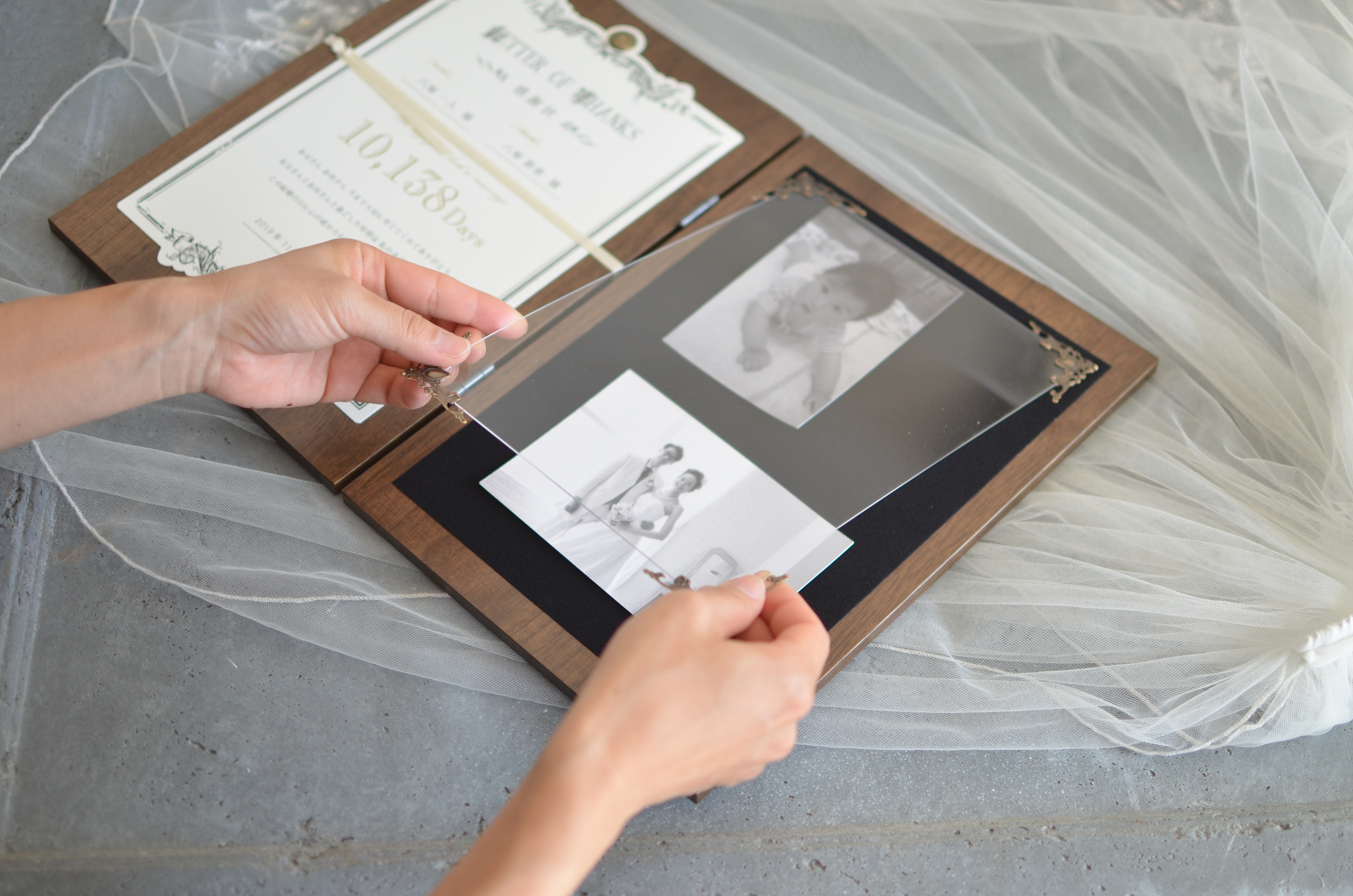 木製ブックの子育て感謝状の制作手順イメージ２