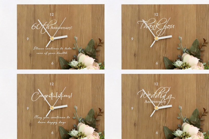 結婚記念品や創立周年記念品としての印字例イメージ