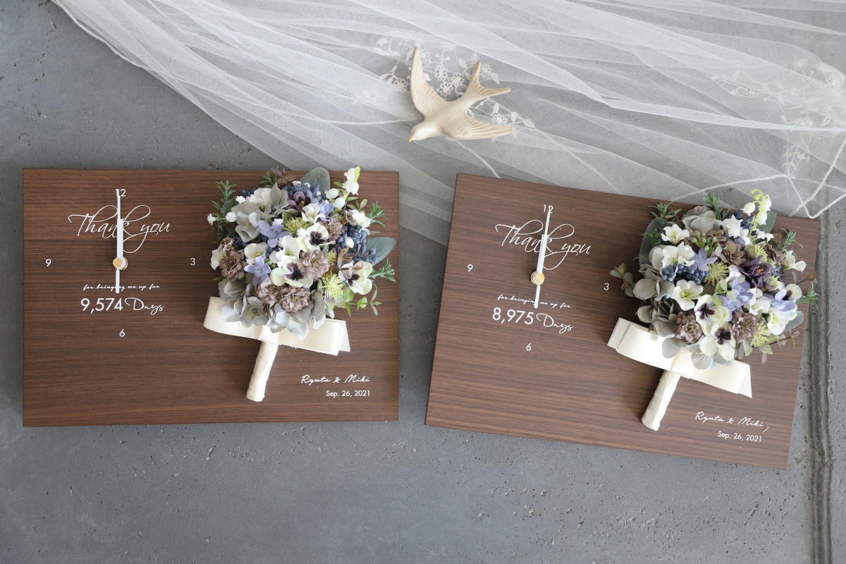 結婚祝いの花時計メージ