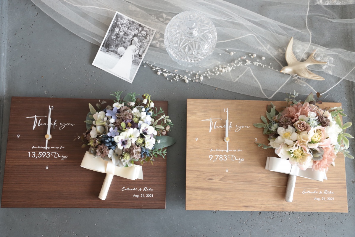 還暦古希喜寿祝いの花時計メージ