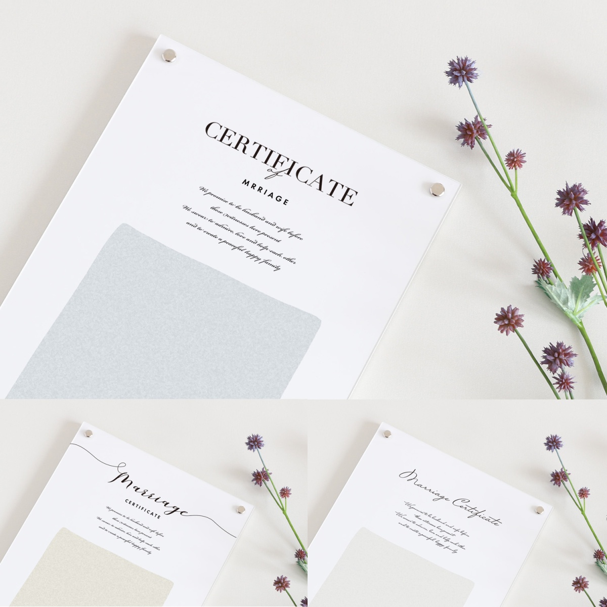 オリジナルの結婚証明書